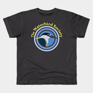 Night-Heron (Large Logo, Yellow Text) Kids T-Shirt